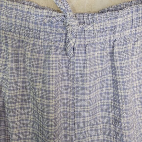 Alfred Dunner Boca Raton Lilac & white Plaid Capri pants elastic waist 20W - Picture 4 of 6
